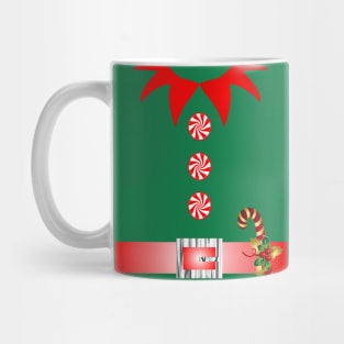 1980s kawaii cute ugly christmas sweater elf costume Mug